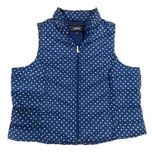 Plus Size Lands End DOWN Puffer Vest, NWOT, Polka Dot, Warm, Snow, Ladies 3x